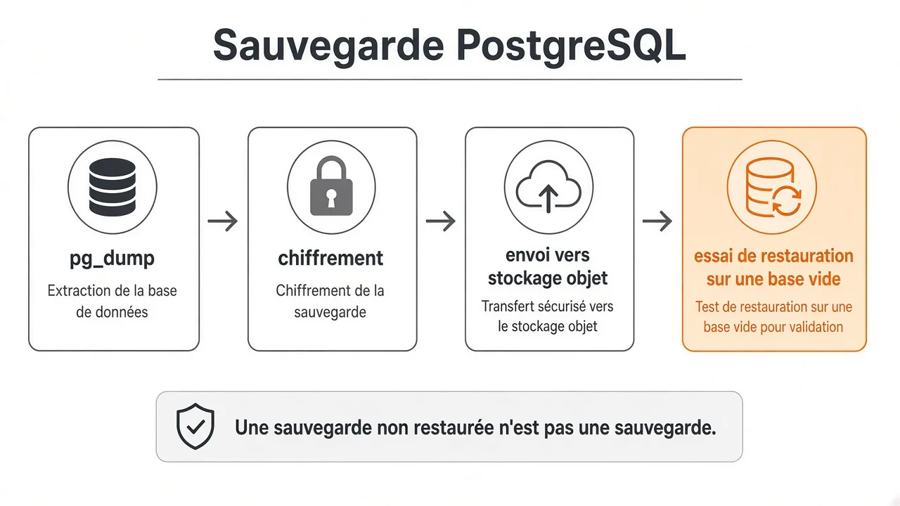 PostgreSQL : une sauvegarde chiffrée vers un stockage objet
